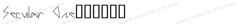 Secular One字体转换
